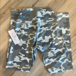 Spiritual Gangster Green and Blue Leggings High-Waisted Stretch